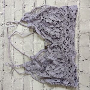 Free People Intimately FP Adella Longline Bralette, Light Purple, M, EUC
